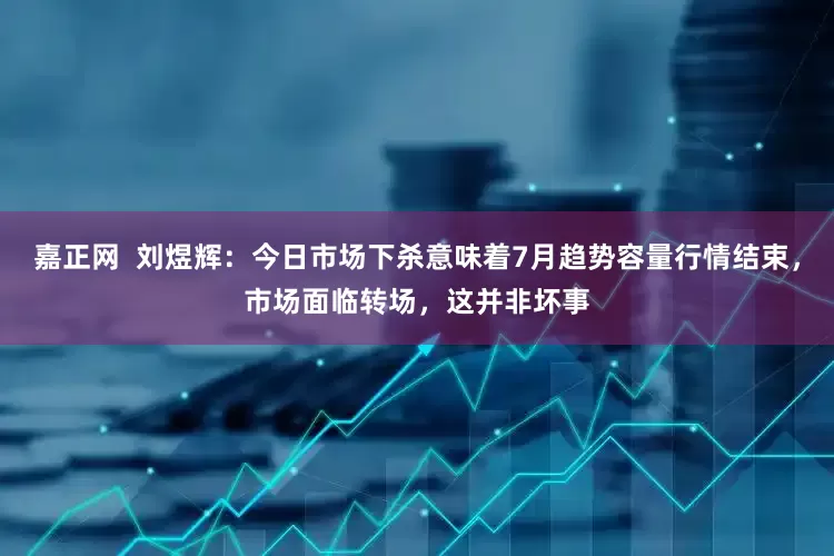 嘉正网  刘煜辉：今日市场下杀意味着7月趋势容量行情结束，市场面临转场，这并非坏事